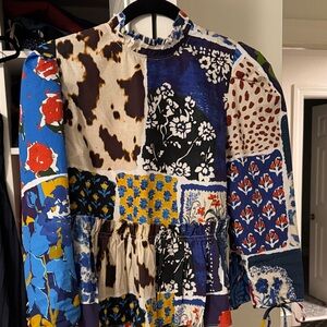 Hunter Bell Multicolor Patchwork Blouse